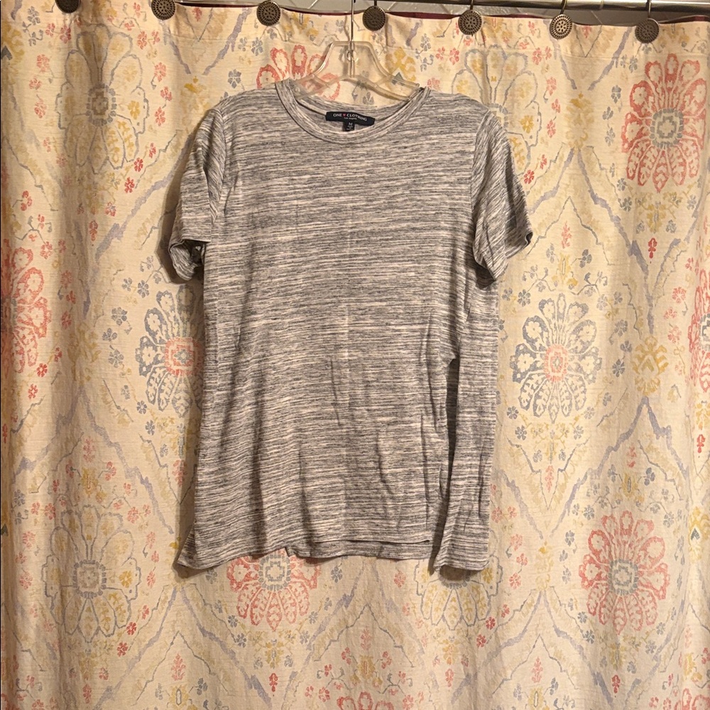 Men's Marled Gray Short Sleeve Crewneck Tee